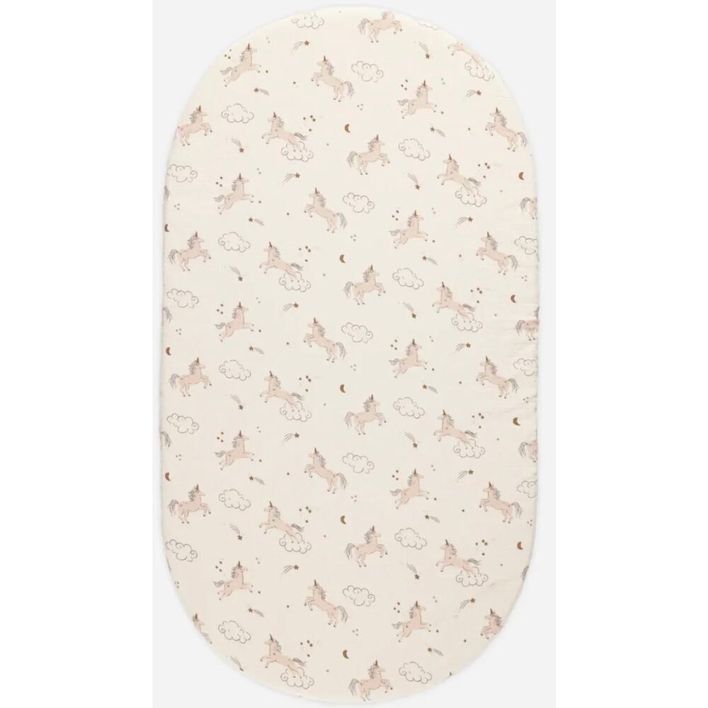 NEW Quincy Mae Organic Bassinet Crib Sheet, Unicorns, NWT